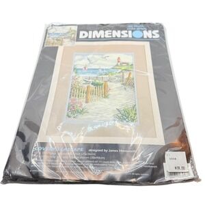 Dimensions No Count Cross Stitch "Lovely‎ Seascape"  VTG Dated 1995 No. 3998